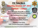 Pill Take Back Day - Saturday, October 23, 2021 - 10:00am - 2:00pm